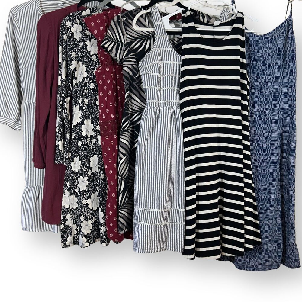 Multi Size Old Navy Dresses (8) Bundle | XS-M | Floral Striped Patterns